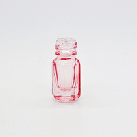 Mini flacon de parfum vide de luxe en verre rose de forme carrée de 2 ml pour huiles essentielles