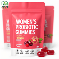 Gummies Probiotiques Végétales de Qualité Alimentaire pour Femmes Adultes, 60 Unités, Supplément à Base d'Extraits de Plantes, Durée de Conservation de 24 Mois