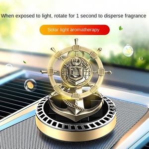 Parfum de voiture de luxe aromathérapie accessoires <span class=keywords><strong>d</strong></span>'intérieur de voiture Creative Helmsman huile essentielle de parfum de voiture rotative solaire - Product Image 3