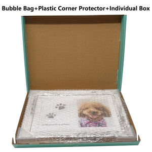 Marco de Fotos de Madera Blanca Envejecida para Huellas de Patas de Mascotas, Marco Conmemorativo DIY para Huellas de Perros y Gatos sin Manchas de Tinta - Product Image 5