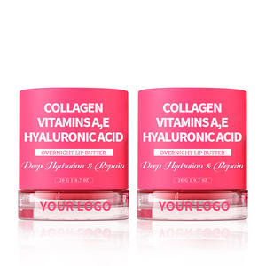 Beurre pour les lèvres de nuit au collagène et à l'acide hyaluronique 20g OEM Étiquette privée Réparer Gonfler Masque de nuit - Product Image 5