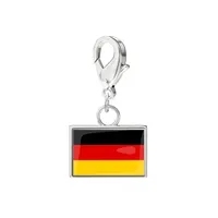 Breloques drapeaux de pays 10*6.6mm pour la fabrication de bijoux, bracelet DIY, acier inoxydable, bijoux tendance, enregistrant vos souvenirs de voyage