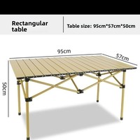 Table compacte pliable en acier au carbone pour l'extérieur, camping, pêche, pique-nique, portable, à monter sur voiture