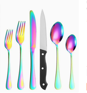 Cubertería de Metal de Lujo de la Serie Star Diamond, Cuchillo, Tenedor, Cuchara, Tenedor para Carne, Cuchara para Postre, Juego de 24/36 Piezas - Product Image 5