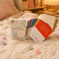 Journal d'affirmations éducatif écologique personnalisé avec cartes d'affirmation supplémentaires et boîte personnalisée pour cadeaux de famille, de maternité ou d'anniversaire
