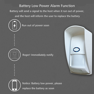 Détecteur de mouvement PIR extérieur GSM en plastique 433 MHz, détecteur de mouvement étanche pour système d'alarme domestique - Product Image 2