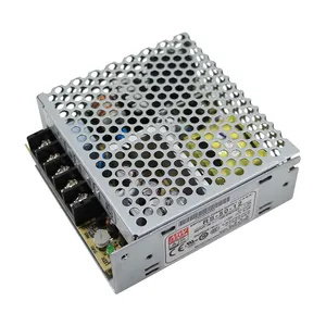 Mean Well-fuente de alimentación RS-50-12 SMPS cerrada, 5V, 12V, 15V, 50W, eficiencia de salida única, 84,5 de marco abierto