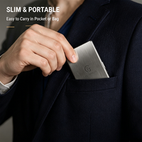 Porte-cartes de visite en métal de luxe avec logo personnalisé, étui à nom en acier inoxydable, design élégant, format de poche, boîte cadeau personnalisée