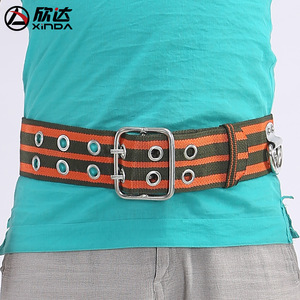 เข็มขัดนิรภัยป้องกันการตก Xinda ปรับได้ ทำจากโพลีเอสเตอร์ พร้อมห่วงเหล็ก D-ring 2 ห่วง สำหรับการปีนเขาและงานที่สูง - Product Image 2