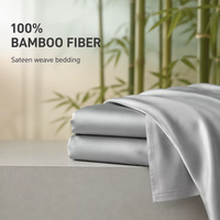 Ensemble de draps de lit en bambou tissé 100% écologiques 300TC avec taies d'oreiller pour un usage domestique