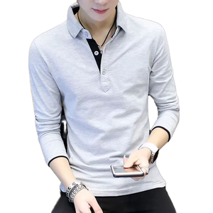 Autumn 6904 Thin 100% Cotton 300 Grams Vintage <b>Laser</b> <b>Printed</b> Loose Round Neck Solid <b>Color</b> T-shirt Men's - Product Image 1
