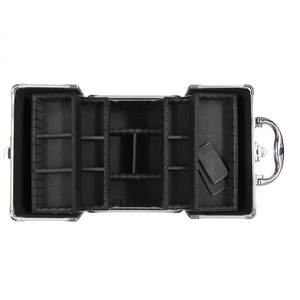 Estuche de <span class=keywords><strong>maquillaje</strong></span> con purpurina rosa a la moda, caja de cosméticos de aluminio de gran capacidad, patrón de caramelo, esmalte de uñas, Maleta de almacenamiento de joyas - Product Image 4