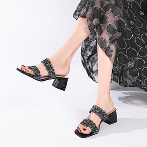 Sandales à talons hauts polyvalentes pour femmes, avec strass de luxe et semelle épaisse, modèle 2026, à bride unique - Product Image 5