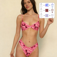 OEM ODM Op Maat Dames Bikini Set met Beugels Gerecycled Polyester Op Maat Bedrukt Ecologisch Zwemkleding Privélabel Groothandel
