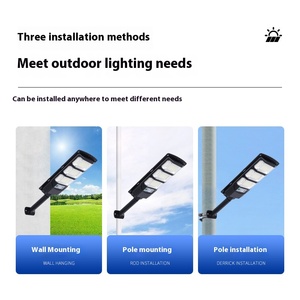 Lampadaires solaires extérieurs étanches avec éclairage de sécurité anti-inondation, télécommande, ABS, pour routes - Product Image 2