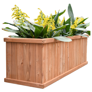 Jardinières en bois d'extérieur écologiques, fournitures de jardinage pour la maison, pots à fleurs en bois, jardinières de style campagnard - Product Image 1