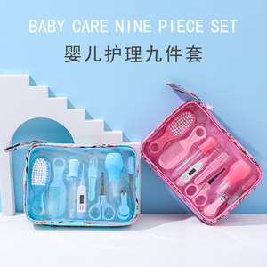 Juego de bolsas para el cuidado del bebé, productos para bebés recién nacidos, aspirador <span class=keywords><strong>Nasal</strong></span> para bebés, cortaúñas, termómetro, cuidado de limpieza diario - Product Image 5