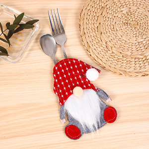 Gran oferta, nuevas decoraciones navideñas, enano Rudolph <span class=keywords><strong>Oldman</strong></span> y cuchillo y tenedor, bolsas para cubiertos, suministros de vacaciones de Halloween populares - Product Image 2