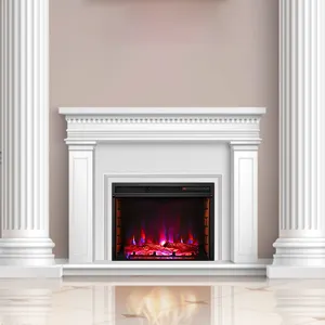 CE European Style Decor Flame Electric Fireplace With Mantel