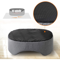 Coussin ovale pour chien avec rebord haut, en polyester doux, lavable, rembourrage en polypropylène, tapis de couchage