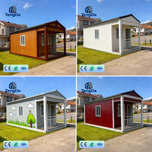 샌드위치 패널이있는 게이드 스틸 컨테이너 하우스 욕실 테라스 아파트 또는 호텔 사용을위한 맞춤형 디자인 - Product Image 3