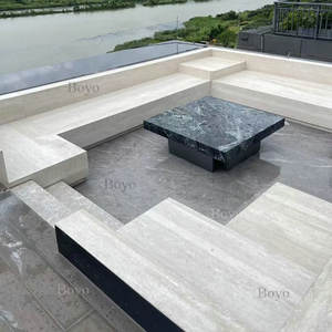 Banco <span class=keywords><strong>de</strong></span> Mármol Travertino Beige Artístico Personalizado <span class=keywords><strong>de</strong></span> Alta Gama para Vestíbulo <span class=keywords><strong>de</strong></span> Hotel - Product Image 5