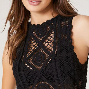 <span class=keywords><strong>Gilet</strong></span> <span class=keywords><strong>sans</strong></span> manches pour femme, style estival, en <span class=keywords><strong>crochet</strong></span>, à découpes - Product Image 5
