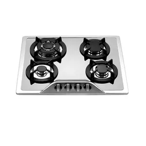 Built in Gas Stove Hot Sale Chinese Supplier Round Iron Pan Support Embedded 4 burners Built in Gas Hob