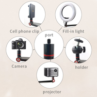 Support de projecteur robuste avec filetage 1/4 de pouce, rotation à 360°, support de bureau en aluminium pour salle de conférence