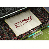Drapeaux géants en polyester personnalisés pour l'extérieur avec logo, impression personnalisée, toutes tailles, bannières de stade extra-larges, drapeaux énormes, bannières
