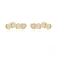 Ensemble de collier et boucles d'oreilles polyvalents en argent sterling S925 avec opale et accent zircon, vente en gros