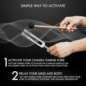 Set Garpu Tala Solfeggio Aluminium Alloy 9 Buah Merk OEM Kustom Model Set-<span class=keywords><strong>fork</strong></span>-11 Terapi Suara Penyeimbang Chakra Perbaikan DNA - Product Image 6