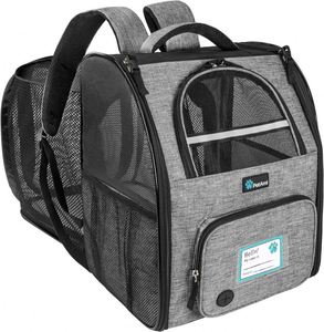 Échantillon gratuit : Transporteur pour chat à roulettes, extensible, approuvé par les compagnies aériennes, cage de voyage pour chien avec base amovible - Product Image 1