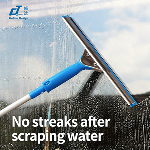 Raclette professionnelle en acier inoxydable pour vitres, outils de nettoyage de vitres commerciaux, essuie-glace à manche en plastique pour le nettoyage des vitres - Product Image 2