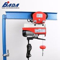 Palans électriques BADA neufs 180/220W 230V/120V avec chariot, 1 tonne, câble métallique, télécommande pour hôtels et levage