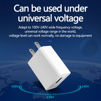 Chargeur mural USB avec prise américaine 5V 2A, adaptateur secteur USB simple, compact, pour la maison et les voyages