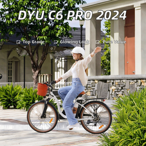 Para <span class=keywords><strong>DYU</strong></span> C6 PRO 2024 <span class=keywords><strong>bicicleta</strong></span> eléctrica de ciudad 500W 48V Marco de aleación de aluminio 7 velocidades batería de litio oculta <span class=keywords><strong>bicicleta</strong></span> de carretera electrónica - Product Image 2