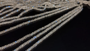Vente en gros 4.5-5mm arc-en-ciel pierre de lune facettes Rondelle perles bleu naturel Flashy cristal fabrication de bijoux perles en vrac-lustre LD AAA + - Product Image 4