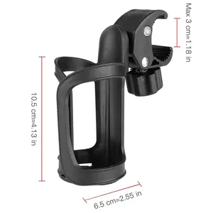 Universal Bike Water Bottle Cage 360 Rotatable Cycling Handlebar Cup Holder for Baby Stroller