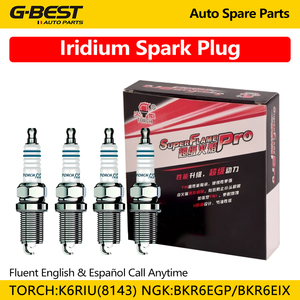 TORCH Auto Iridium Zündkerze für BAIC Wevan M20 M30 M35 Huansu H2 H2E H2V H3 H6 S2 S3 S3L Auto-Zündteile K6RIU BKR6EGP <span class=keywords><strong>EIX</strong></span> - Product Image 1