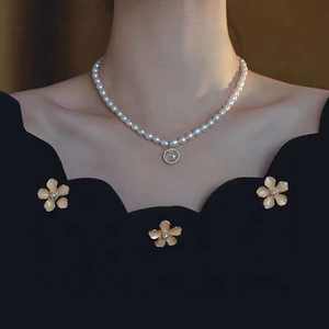 قلادة أرز نسائية فائقة الجمال 38 + 5 مع 6-7 لآلئ المياه العذبة 6-7 من مجوهرات المختنق - Product Image 4