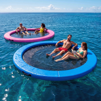 Hamac aquatique portable personnalisé, flottant avec filet, gonflable pour adultes et enfants, jeux aquatiques en plein air au bord de la mer