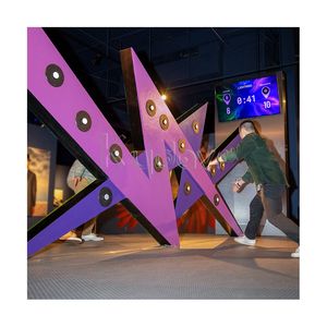 Murs d'entraînement de réaction à bouton-poussoir interactifs murs de réaction réflexes légers défi anneau de réaction jeu de capture de vitesse - Product Image 6