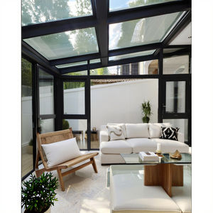 ฉนวนกันความร้อนและคุณสมบัติกันน้ำห้องซันไชน์ที่บังแดดวิลล่าสวน<span class=keywords><strong>โรงแรม</strong></span>กระจกเทมเปอร์สองชั้นดีไซน์ทันสมัย - Product Image 4