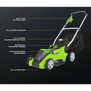 High Quality 2800RPM 1200W Hand <b>Push</b> AC 230V Electric Lawn <b>Mowers</b> for Garden Grass Cutting - Product Image 3