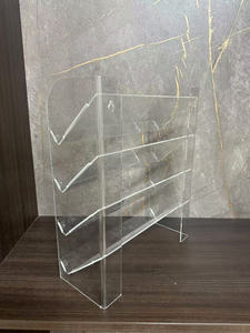 Herramienta de escritorio desmontable personalizada, estante de almacenamiento de acrílico, pantalla de cuaderno de madera de vidrio, tarjeta de PVC, estante de <span class=keywords><strong>esmalte</strong></span> de <span class=keywords><strong>uñas</strong></span> para labios, cosméticos - Product Image 4