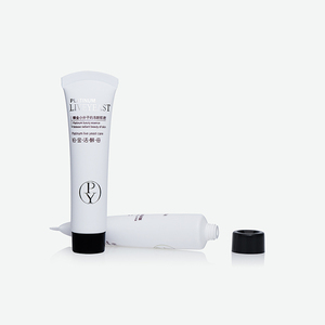 หลอดบีบพลาสติก PE สำหรับเครื่องสำอาง พิมพ์โลโก้สีดำตามสั่ง หลอดนิ่มพร้อมฝาปิดทรงกลมแบนสีดำด้าน สำหรับครีมบำรุงผิวหน้าจากยีสต์สด - Product Image 2