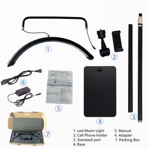 <span class=keywords><strong>Lampe</strong></span> à lumière annulaire demi-<span class=keywords><strong>lune</strong></span> LED magique classique HD-M8X 50W 28 pouces pour la beauté, les sourcils, le tatouage, le salon de cils - Product Image 5