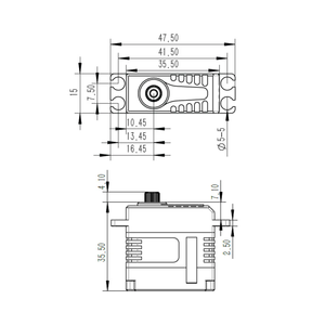 ชุดเกียร์เหล็กชุบแข็งแบบวงจรขนาดเล็กไร้แปรงถ่าน KST X15-1809 V8.0 แรงบิด 24Kgf.cm ความเร็ว 0.07 วินาที สำหรับเครื่องบินบังคับวิทยุ - Product Image 6