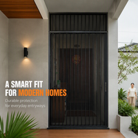 Porte pliante en alliage d'aluminium avec moustiquaire rétractable en acier inoxydable, design moderne pour villa, appartement, hôtel